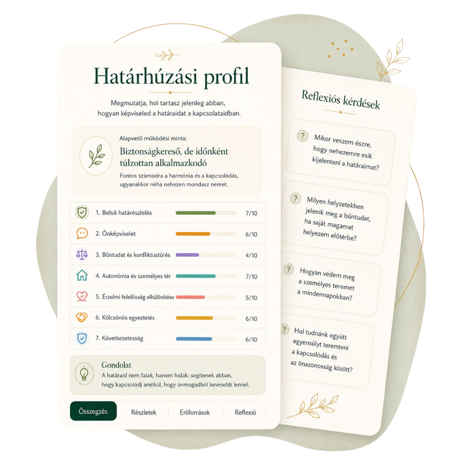 Határhúzás profil eredmény
